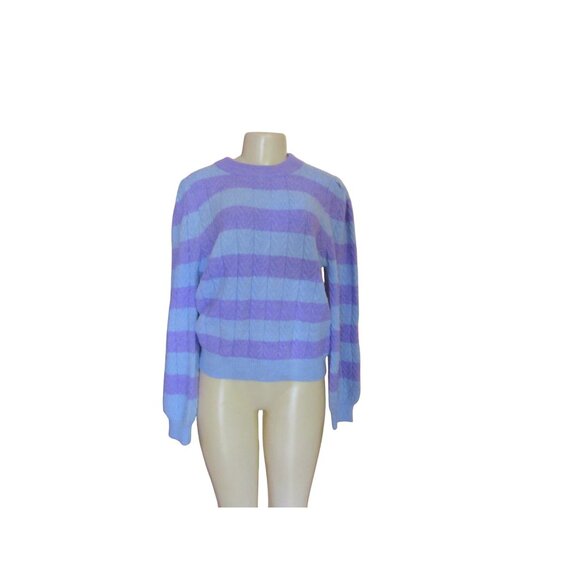 New w Tags FRNCH Paris Neve Violet & Blue Swirl Sweater Size M - Picture 1 of 5